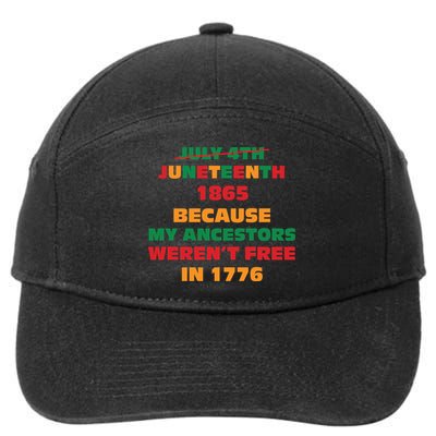 Never Let Them Forget For Juneteenth Day Gift 7-Panel Snapback Hat