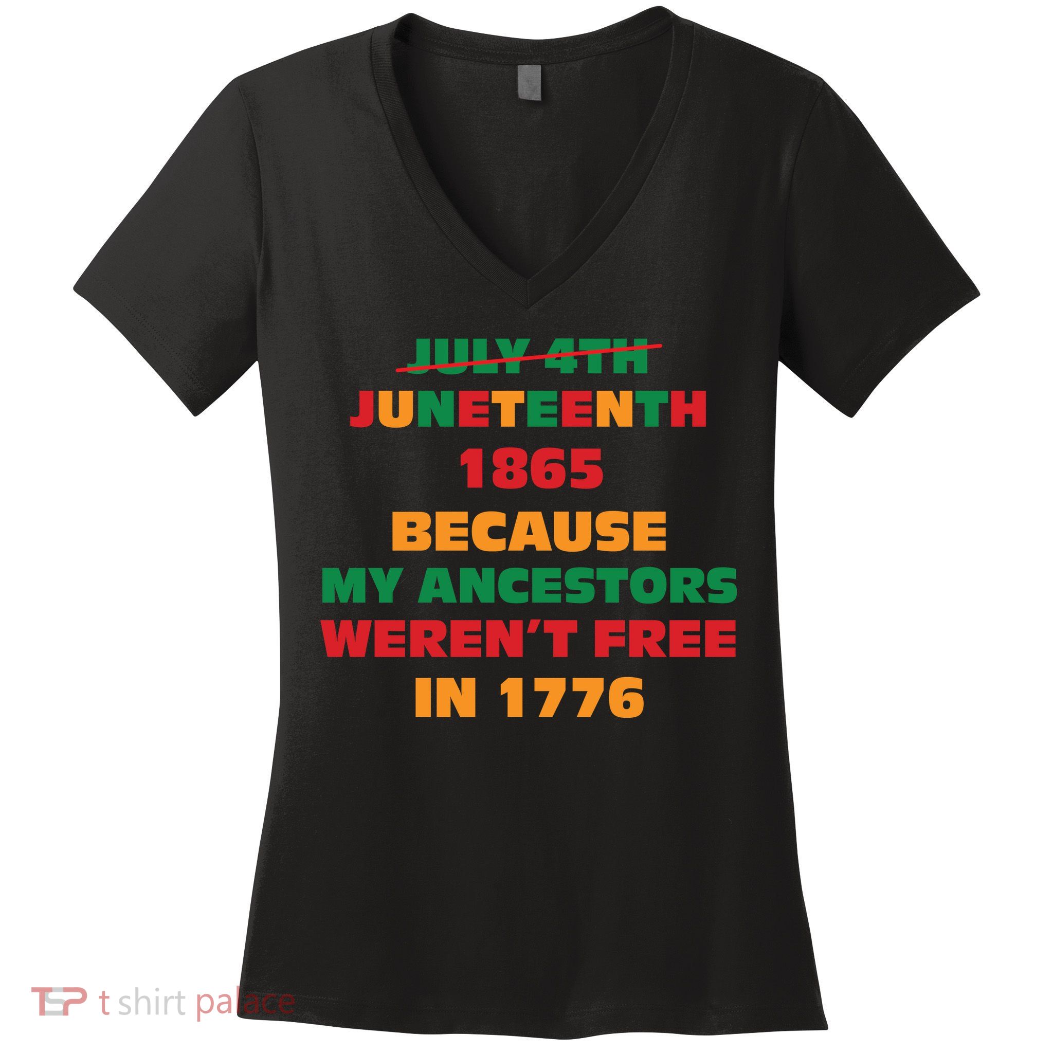 Never Let Them Forget For Juneteenth Day Gift Women's V-Neck T-Shirt