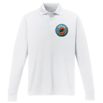 Nothing Left To Lose Circle Design Performance Long Sleeve Polo