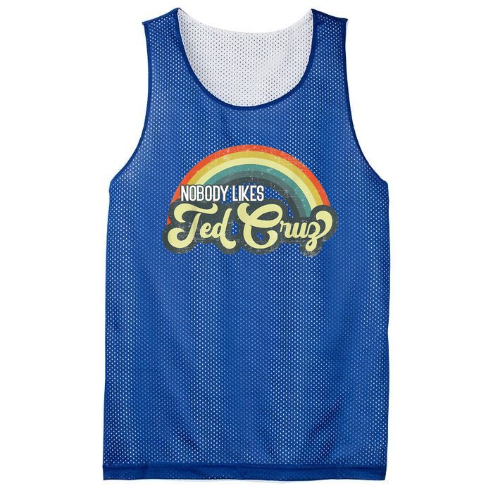 Nobody Likes Ted Cruz Rainbow Vintage Mesh Reversible Basketball Jersey Tank