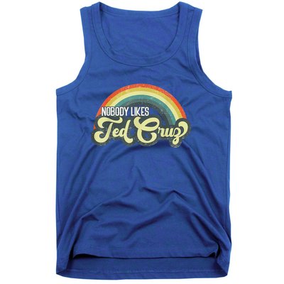 Nobody Likes Ted Cruz Rainbow Vintage Tank Top