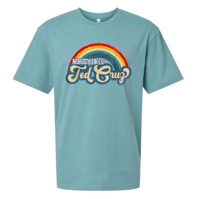 Nobody Likes Ted Cruz Rainbow Sueded Cloud Jersey T-Shirt