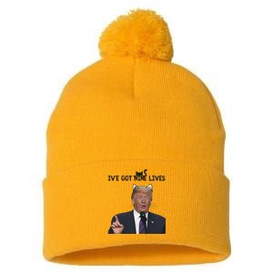 Nine Lives Trump Pom Pom 12in Knit Beanie