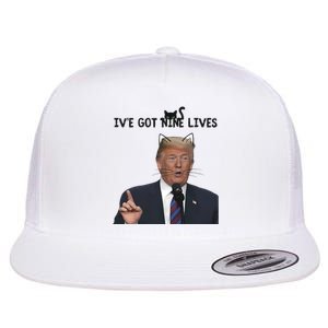 Nine Lives Trump Flat Bill Trucker Hat