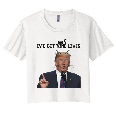 Nine Lives Trump Women's Crop Top Tee