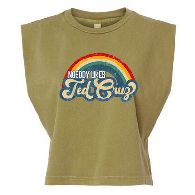 Nobody Likes Ted Cruz Rainbow Vintage Garment-Dyed Women's Muscle Tee