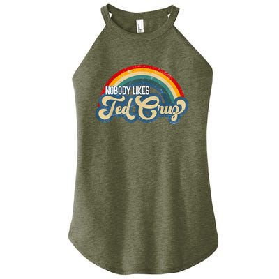 Nobody Likes Ted Cruz Rainbow Vintage Women's Perfect Tri Rocker Tank