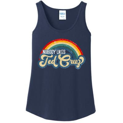 Nobody Likes Ted Cruz Rainbow Vintage Ladies Essential Tank