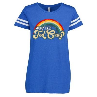 Nobody Likes Ted Cruz Rainbow Vintage Enza Ladies Jersey Football T-Shirt