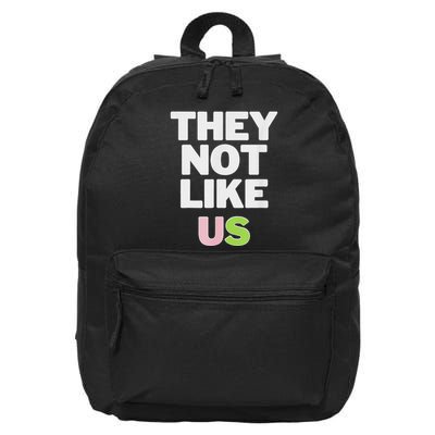 Not Like Us P.I.N.K And Green 16 in Basic Backpack