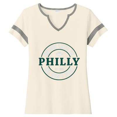 Nobody Likes Us We DonT Care Football Ladies Halftime Notch Neck Tee