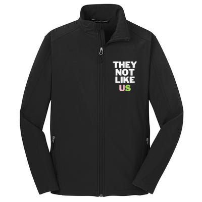 Not Like Us Pin.K And Green Core Soft Shell Jacket