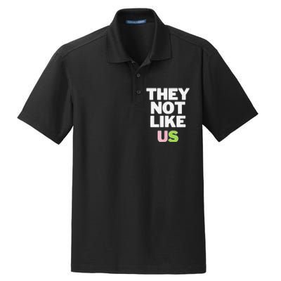 Not Like Us Pin.K And Green Dry Zone Grid Polo