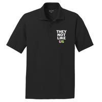 Not Like Us Pin.K And Green PosiCharge RacerMesh Polo