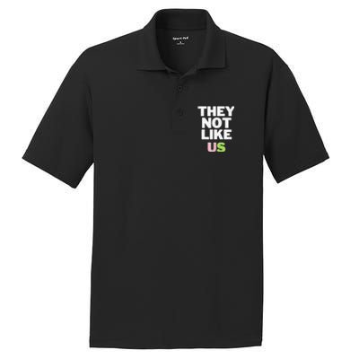 Not Like Us Pin.K And Green PosiCharge RacerMesh Polo