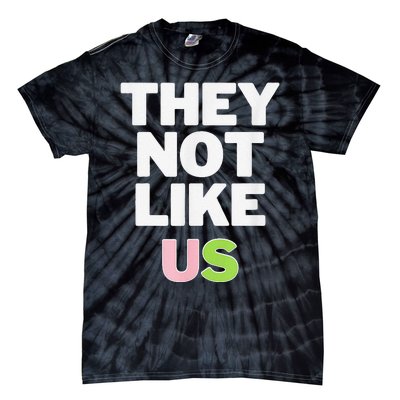 Not Like Us Pin.K And Green Tie-Dye T-Shirt