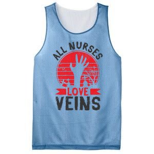 Nurses Love Veins Funny Zombie Vampire Halloween Nurse Meaningful Gift Mesh Reversible Basketball Jersey Tank