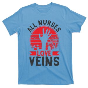 Nurses Love Veins Funny Zombie Vampire Halloween Nurse Meaningful Gift T-Shirt