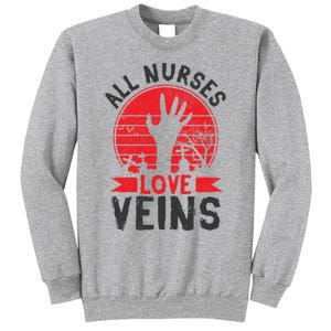 Nurses Love Veins Funny Zombie Vampire Halloween Nurse Meaningful Gift Sweatshirt