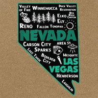 Nevada Las Vegas Map Winnemucca Reno Elko Ely Carson City Cotton Canvas Backpack