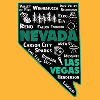 Nevada Las Vegas Map Winnemucca Reno Elko Ely Carson City Sustainable Knit Beanie