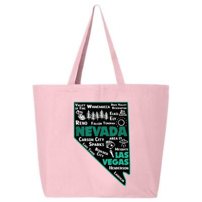 Nevada Las Vegas Map Winnemucca Reno Elko Ely Carson City 25L Jumbo Tote