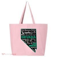 Nevada Las Vegas Map Winnemucca Reno Elko Ely Carson City 25L Jumbo Tote