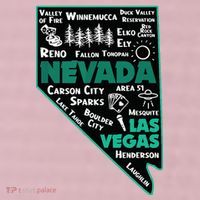 Nevada Las Vegas Map Winnemucca Reno Elko Ely Carson City 25L Jumbo Tote