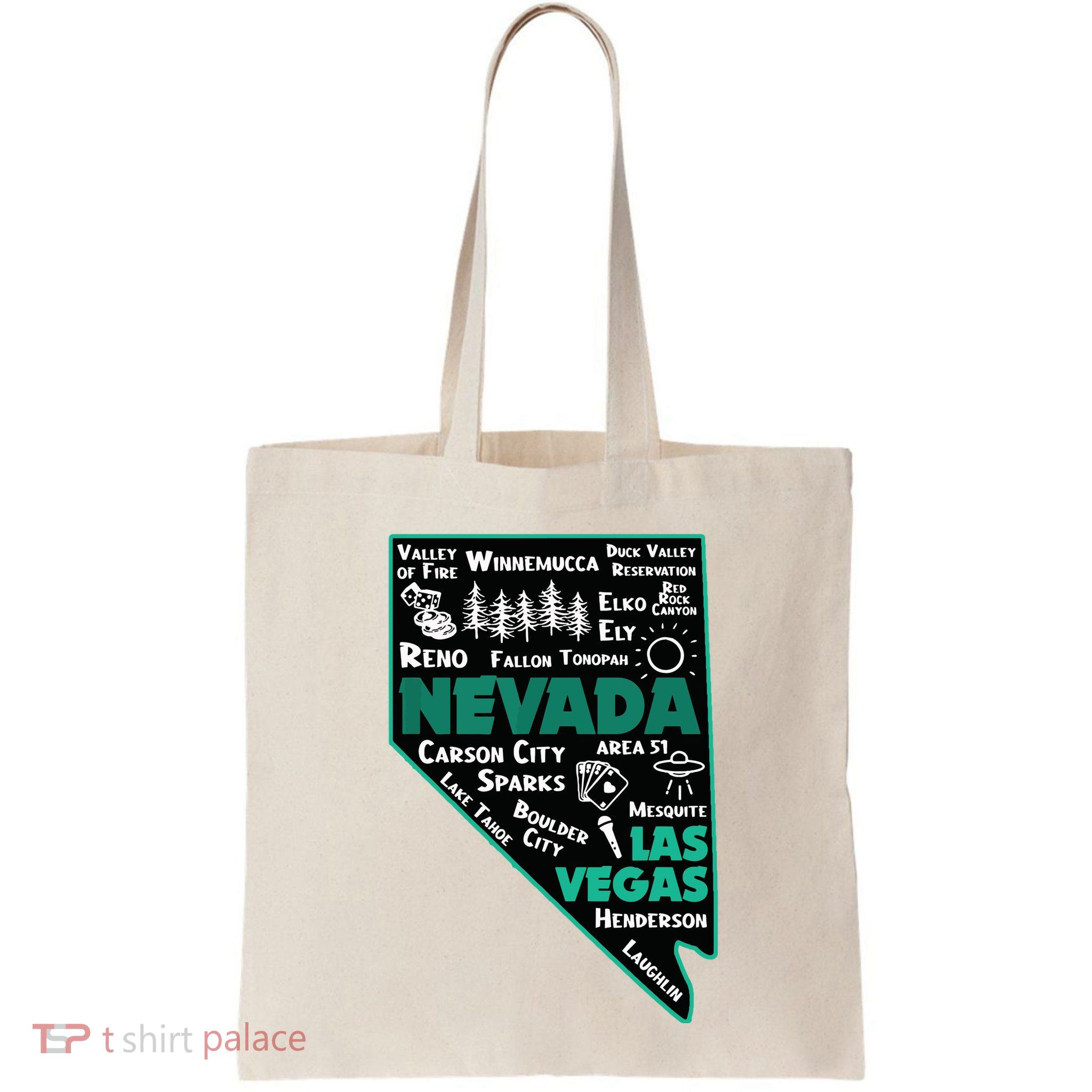 Nevada Las Vegas Map Winnemucca Reno Elko Ely Carson City Bag