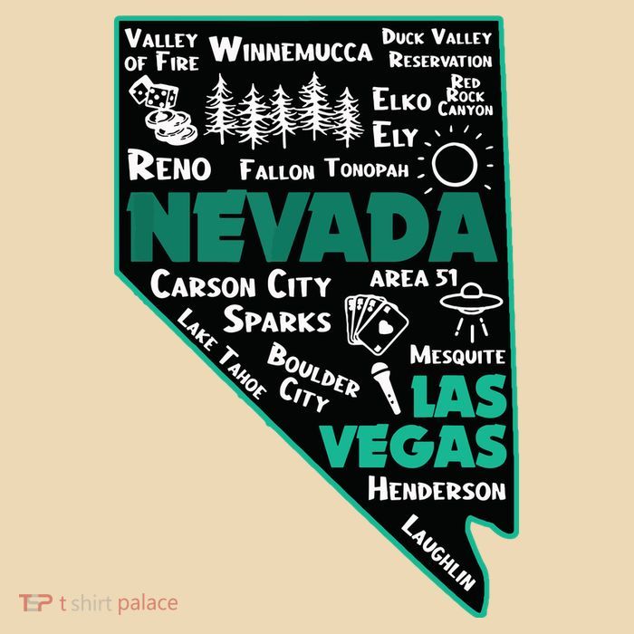 Nevada Las Vegas Map Winnemucca Reno Elko Ely Carson City Bag