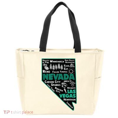 Nevada Las Vegas Map Winnemucca Reno Elko Ely Carson City Zip Tote Bag