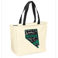 Nevada Las Vegas Map Winnemucca Reno Elko Ely Carson City Zip Tote Bag