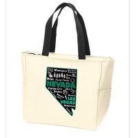 Nevada Las Vegas Map Winnemucca Reno Elko Ely Carson City Zip Tote Bag