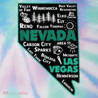Nevada Las Vegas Map Winnemucca Reno Elko Ely Carson City Legacy Tie Dye Trucker Hat