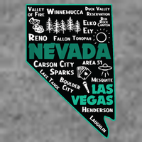 Nevada Las Vegas Map Winnemucca Reno Elko Ely Carson City Tall Sweatshirt