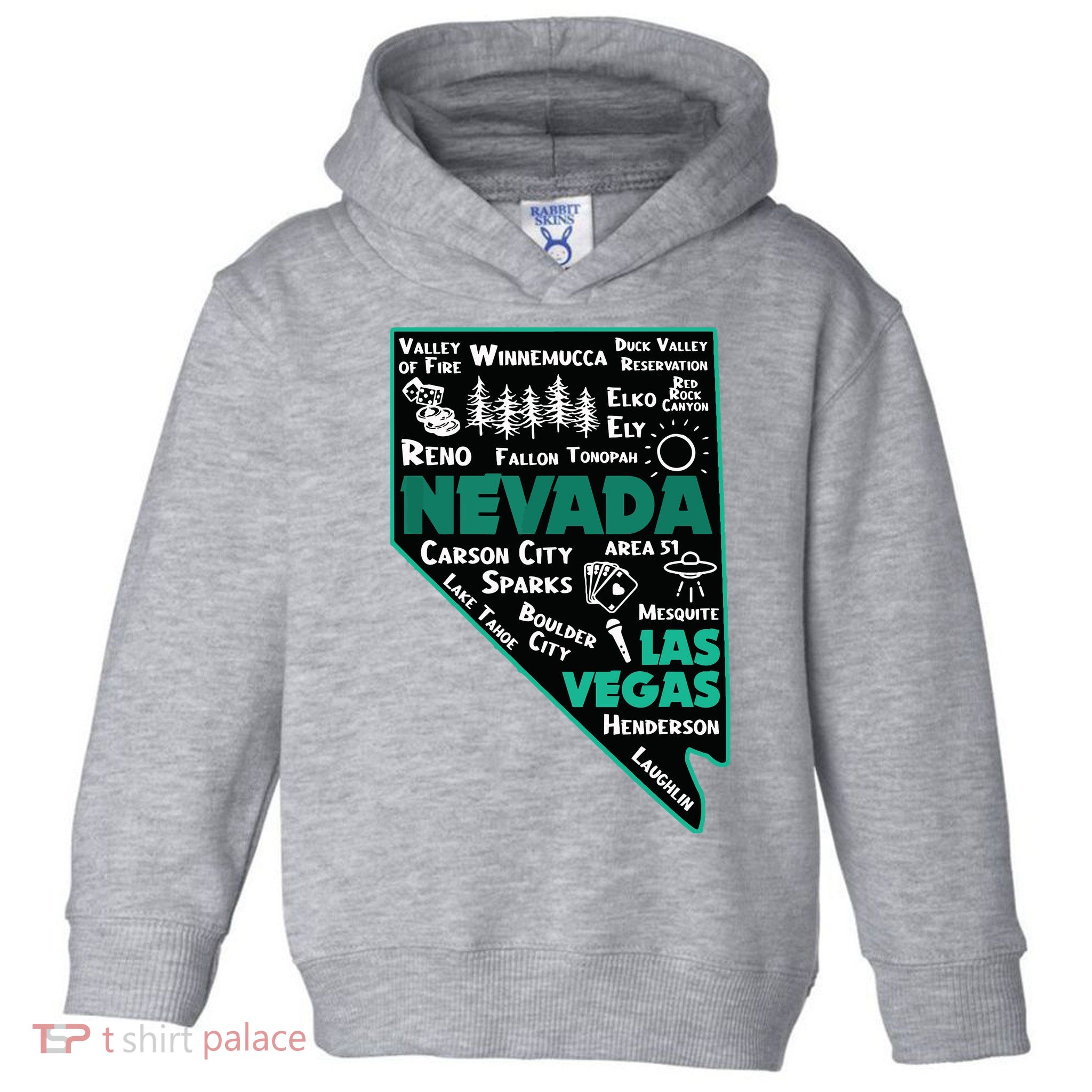 Nevada Las Vegas Map Winnemucca Reno Elko Ely Carson City Toddler Hoodie