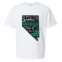 Nevada Las Vegas Map Winnemucca Reno Elko Ely Carson City Sueded Cloud Jersey T-Shirt