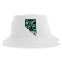 Nevada Las Vegas Map Winnemucca Reno Elko Ely Carson City Sustainable Bucket Hat