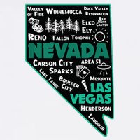 Nevada Las Vegas Map Winnemucca Reno Elko Ely Carson City Sustainable Bucket Hat