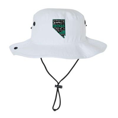 Nevada Las Vegas Map Winnemucca Reno Elko Ely Carson City Bucket Hat