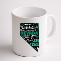 Nevada Las Vegas Map Winnemucca Reno Elko Ely Carson City Mug