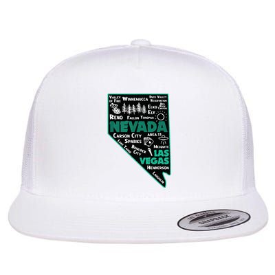 Nevada Las Vegas Map Winnemucca Reno Elko Ely Carson City Flatbill Hat