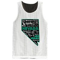 Nevada Las Vegas Map Winnemucca Reno Elko Ely Carson City Mesh Reversible Basketball Jersey Tank