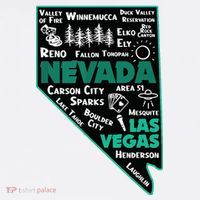 Nevada Las Vegas Map Winnemucca Reno Elko Ely Carson City Cooling Performance Long Sleeve Crew
