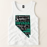 Nevada Las Vegas Map Winnemucca Reno Elko Ely Carson City Tank Top