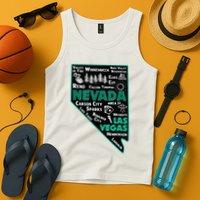 Nevada Las Vegas Map Winnemucca Reno Elko Ely Carson City Tank Top