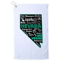 Nevada Las Vegas Map Winnemucca Reno Elko Ely Carson City Golf Towel