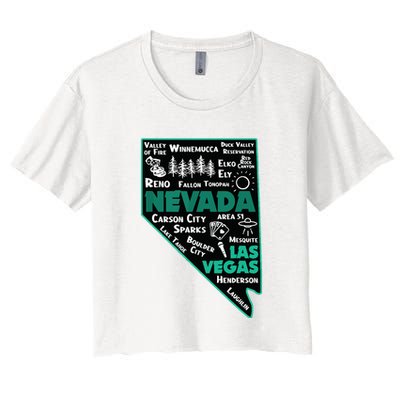 Nevada Las Vegas Map Winnemucca Reno Elko Ely Carson City Crop Top