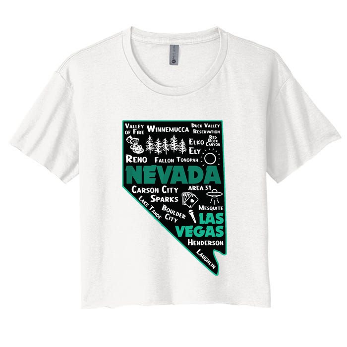 Nevada Las Vegas Map Winnemucca Reno Elko Ely Carson City Crop Top