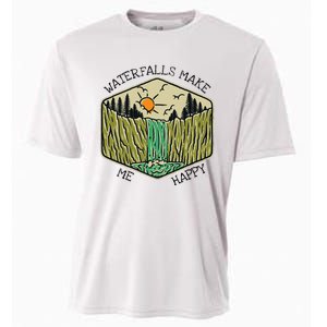 Nature Lover Waterfall Lovers Waterfall Happy Love Hiking Cooling Performance Crew T-Shirt